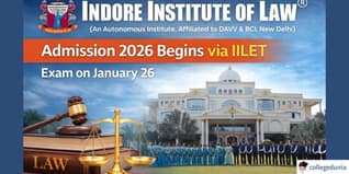 Indore Institute of Law Admission 2026 Opens Through IILET; Exam on January 26